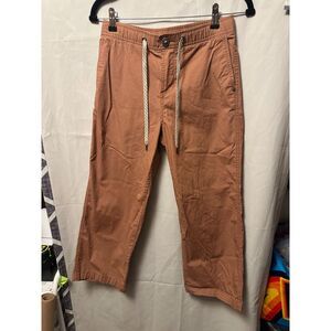 Vuori Women's Ripstop Pants In Terracotta Size Small Drawstring Stretch Cotton